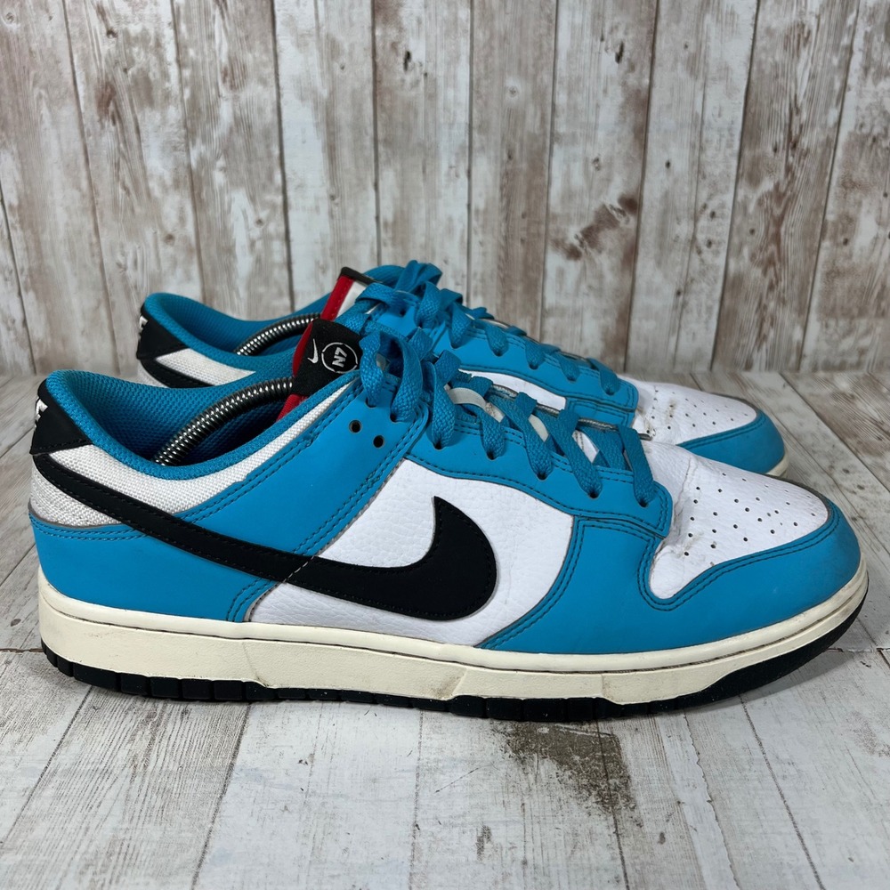 Nike Dunk Low N7 Blue White Black HJ9088-488 Mens Sneakers Size 12
